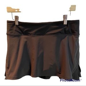 Lululemon 8 Play Off The Pleats Skirt/ Skort Black Mini Pleated Sides